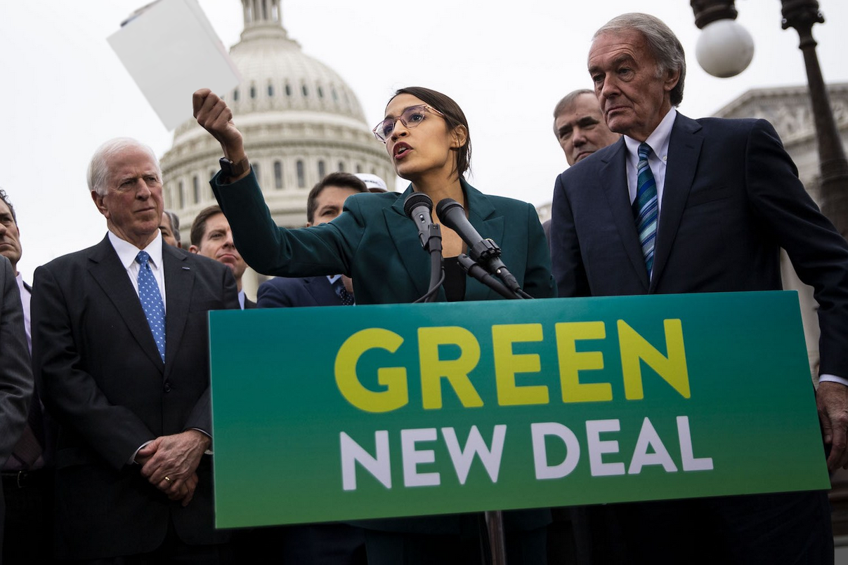 AOC Speaking on the GND