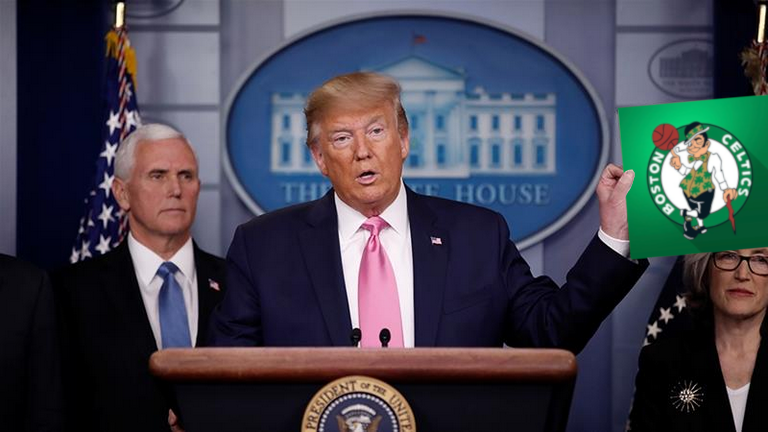 Trump discussing the Celtics