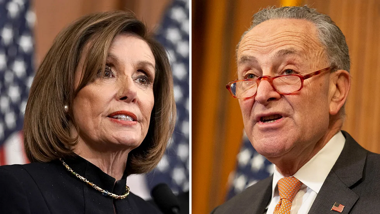 Nancy Pelosi and Chuck Schumer.