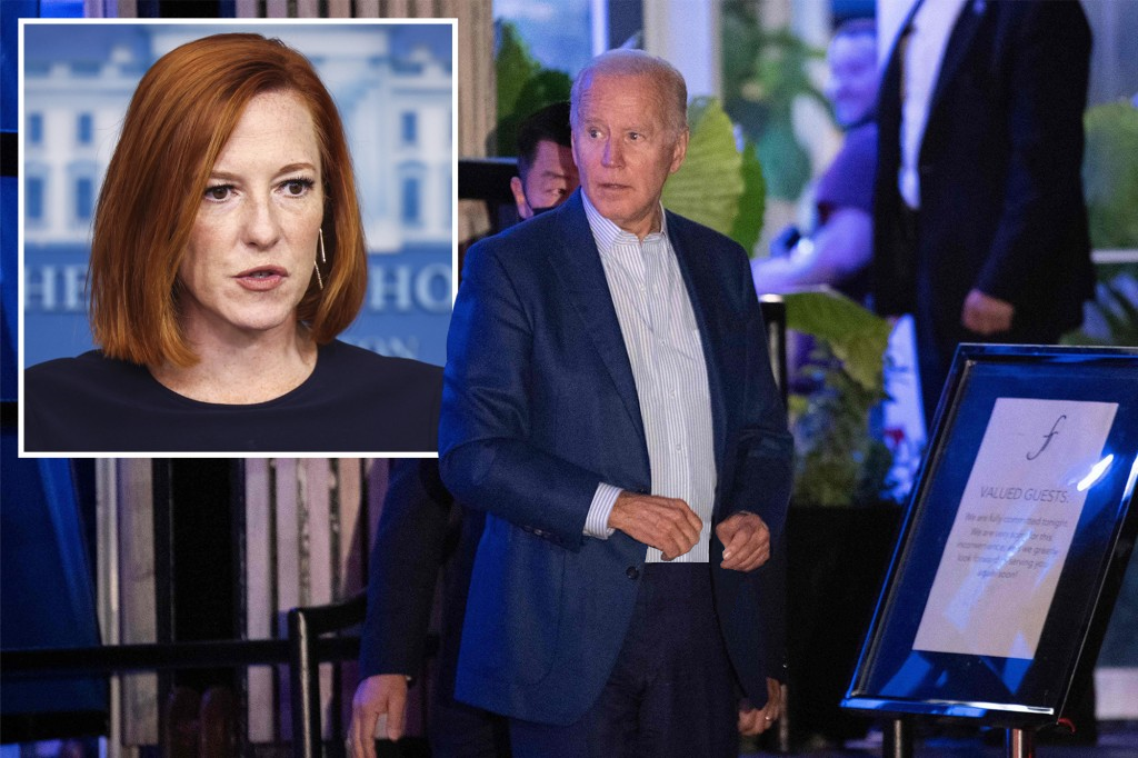 Jen Psaki Claiming Biden is wearing a mask