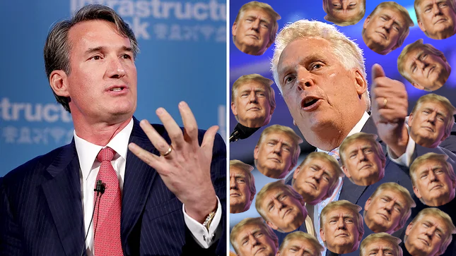 Terry MacAuliffe and Glenn Youngkin