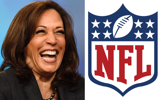 Kamala Harris and NFL Logo