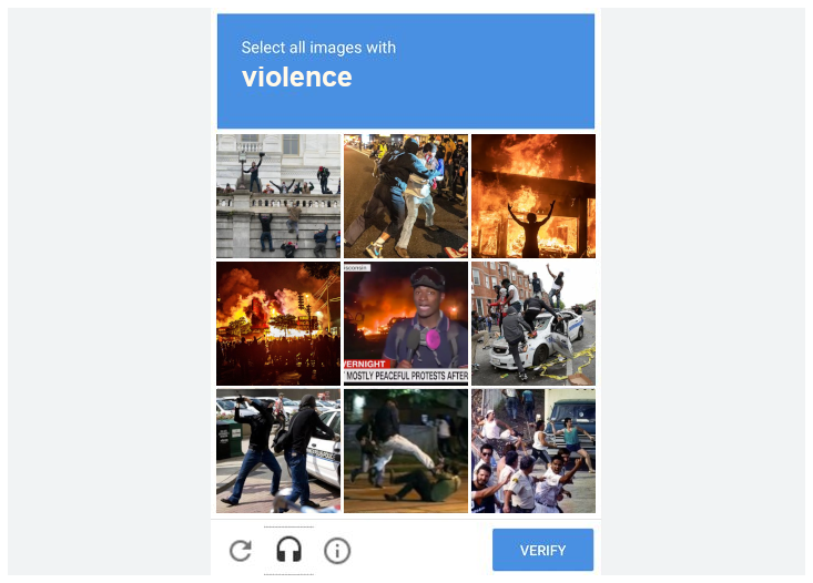 Select All Images Showing Violence
