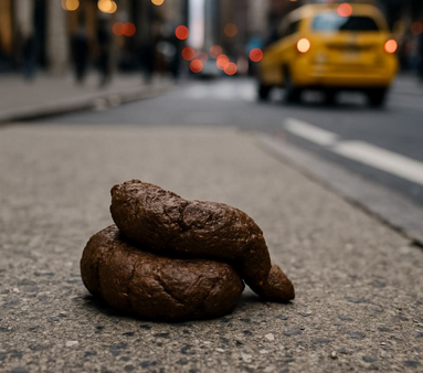 Turd on a sidewalk